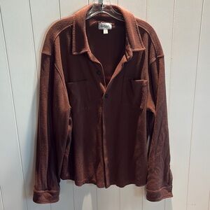 Goodfellow ribbed stretch cotton two pocket long sleeve shirt or Jacket XL